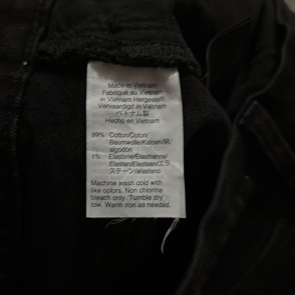 Madewell Black Jean Shorts Raw Hem- size 28 - cut offs - button closure - Picture 5 of 6